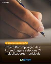  Projeto Recomposição das Aprendizagens seleciona 74 multiplicadores municipais