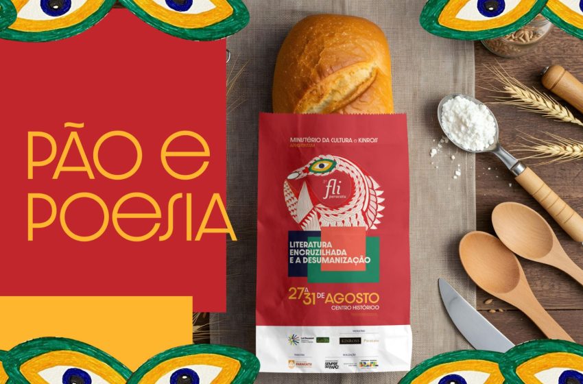 Projeto Pão e Poesia, do 3º Fliparacatu, imprime poemas em sacos de pão